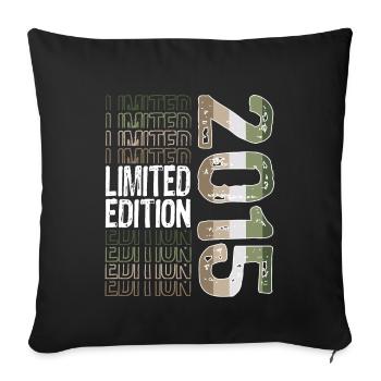 Edition limitée depuis 2015 Anniversaire Millésime 2015 - Housse de coussin décorative 45 x 45 cm - noir - Devant