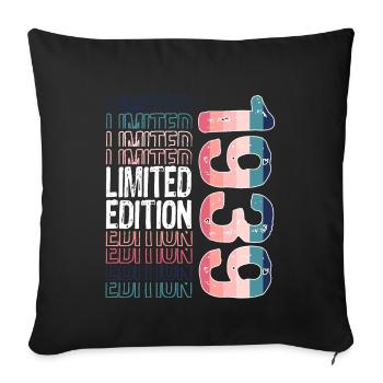Edition limitée depuis 1939 Anniversaire Millésime 1939 - Housse de coussin décorative 45 x 45 cm - noir - Devant