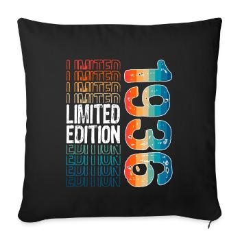 Edition limitée depuis 1936 Anniversaire Millésime 1936 - Housse de coussin décorative 45 x 45 cm - noir - Devant
