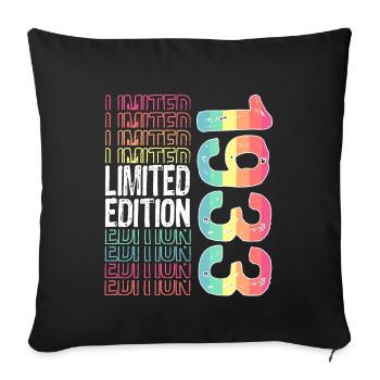 Edition limitée depuis 1933 Anniversaire Millésime 1933 - Housse de coussin décorative 45 x 45 cm - noir - Devant