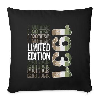 Limited Edition Since 1931 Birthday Vintage 1931 - Sofa pillowcase 17,3'' x 17,3'' (45 x 45 cm) - black - Front