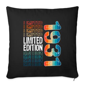 Limited Edition Since 1931 Birthday Vintage 1931 - Sofa pillowcase 17,3'' x 17,3'' (45 x 45 cm) - black - Front