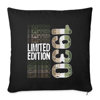 Édition limitée depuis 1930 anniversaire Vintage des années 1930 - Housse de coussin décorative 45 x 45 cm - noir - Devant