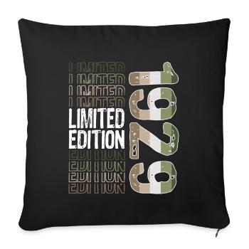 Limited Edition Since 1929 Birthday Vintage 1929 - Sofa pillowcase 17,3'' x 17,3'' (45 x 45 cm) - black - Front