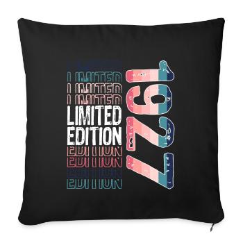 Edition limitée depuis 1927 Anniversaire Millésime 1927 - Housse de coussin décorative 45 x 45 cm - noir - Devant