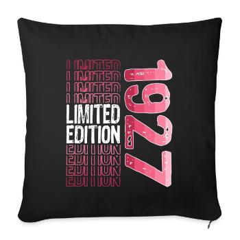 Edition limitée depuis 1927 Anniversaire Millésime 1927 - Housse de coussin décorative 45 x 45 cm - noir - Devant