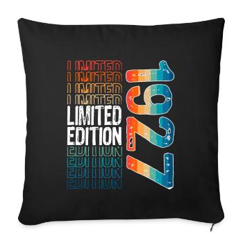 Edition limitée depuis 1927 Anniversaire Millésime 1927 - Housse de coussin décorative 45 x 45 cm - noir - Devant