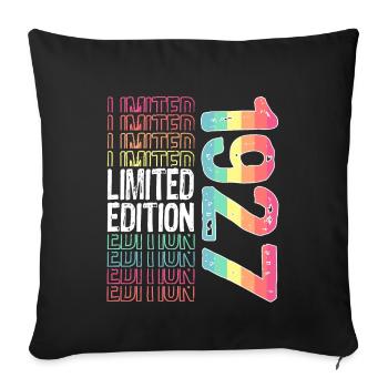 Edition limitée depuis 1927 Anniversaire Millésime 1927 - Housse de coussin décorative 45 x 45 cm - noir - Devant