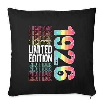 Limited Edition seit 1926 Geburtstag Vintage 1926 - Sofakissenbezug 45 x 45 cm - Schwarz - Vorne