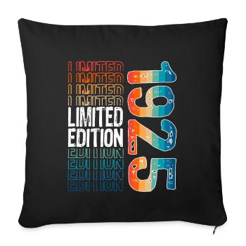 Edition limitée depuis 1925 Anniversaire Millésime 1925 - Housse de coussin décorative 45 x 45 cm - noir - Devant