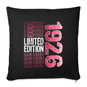 Edition limitée depuis 1926 Anniversaire Millésime 1926 - Housse de coussin décorative 45 x 45 cm - noir - Devant