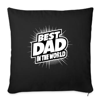 Best Dad Forever for Father's Day or Birthday - Sofa pillowcase 17,3'' x 17,3'' (45 x 45 cm) - black - Front