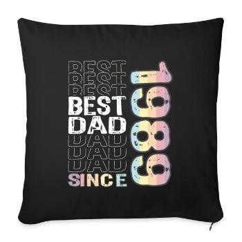 Best dad in the world since 1989 Father's Day - Sofa pillowcase 17,3'' x 17,3'' (45 x 45 cm) - black - Front