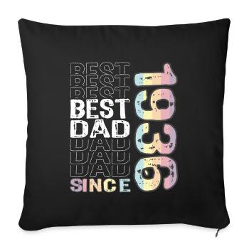 Best dad in the world since 1936 Father's Day - Sofa pillowcase 17,3'' x 17,3'' (45 x 45 cm) - black - Front