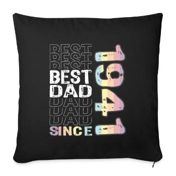 Best dad in the world since 1941 Father's Day - Sofa pillowcase 17,3'' x 17,3'' (45 x 45 cm) - black - Front