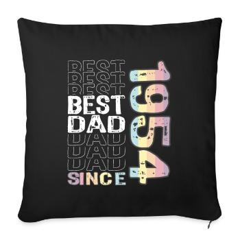 Best dad in the world since 1954 Father's Day - Sofa pillowcase 17,3'' x 17,3'' (45 x 45 cm) - black - Front