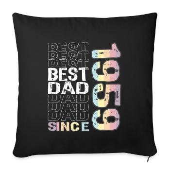 Best dad in the world since 1959 Father's Day - Sofa pillowcase 17,3'' x 17,3'' (45 x 45 cm) - black - Front