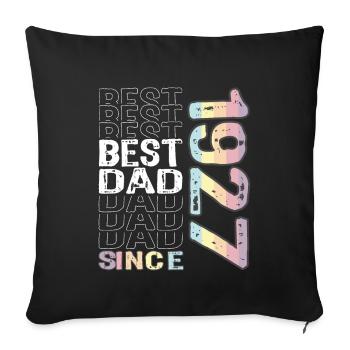 Best dad in the world since 1927 Father's Day - Sofa pillowcase 17,3'' x 17,3'' (45 x 45 cm) - black - Front