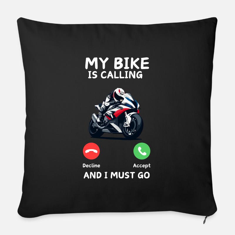 Bike Life – Perfektes Biker-Geschenk - Sofakissenbezug 45 x 45 cm - Schwarz