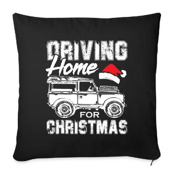 Landy Driving Home for Christmas - Sofakissenbezug 45 x 45 cm - Schwarz - Vorne