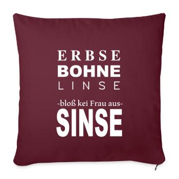 Sinsheim Erbse Bohne Linse - Sofakissenbezug 45 x 45 cm - Burgunderrot - Vorne
