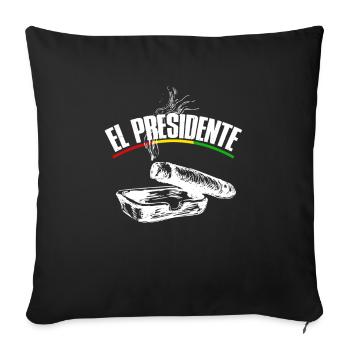 Tropico El Presidente Gamer Geek Cuba Chef Chef - Housse de coussin décorative 45 x 45 cm - noir - Devant