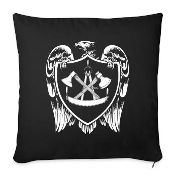 Zimmermann coat of arms - Sofa pillowcase 17,3'' x 17,3'' (45 x 45 cm) - black - Front