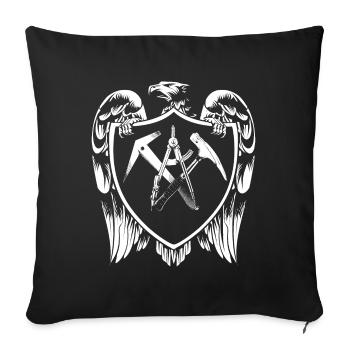 Armoiries de Roofer Eagle - Housse de coussin décorative 45 x 45 cm - noir - Devant