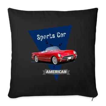American Sports Car - Sofa pillowcase 17,3'' x 17,3'' (45 x 45 cm) - black - Front