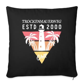 Mallorca wandern GR 221 Wanderer Geschenk - Sofakissenbezug 45 x 45 cm - Schwarz - Vorne