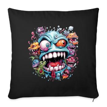 Creepy Monster Zombie - Sofakissenbezug 45 x 45 cm - Schwarz - Vorne
