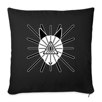 Ekuminati - Sofa pillowcase 17,3'' x 17,3'' (45 x 45 cm) - black - Front