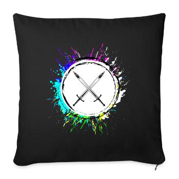 Schwert Icon Symbol - Sofakissenbezug 45 x 45 cm - Schwarz - Vorne