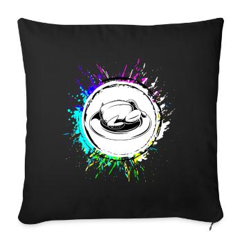Chicken icon icon - Sofa pillowcase 17,3'' x 17,3'' (45 x 45 cm) - black - Front