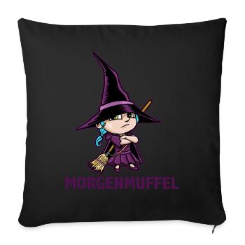 Morning Muffle - Witch Lucy - Sofa pillowcase 17,3'' x 17,3'' (45 x 45 cm) - black - Front