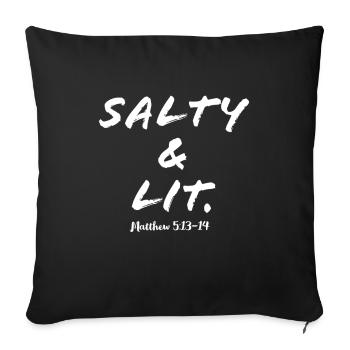 Jesus, Jesus, Jesus Christian Christian Christian - Sofa pillowcase 17,3'' x 17,3'' (45 x 45 cm) - black - Front