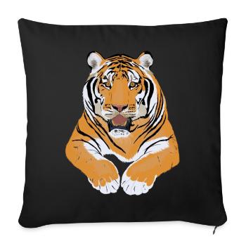 Tigre - Housse de coussin décorative 45 x 45 cm - noir - Devant