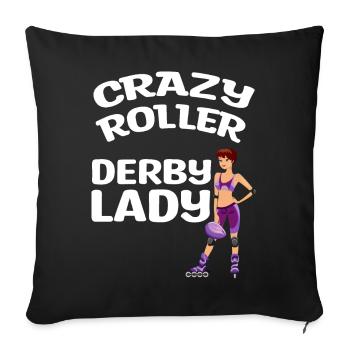 Roller Derby | Sports Player Team Trainer - Sofa pillowcase 17,3'' x 17,3'' (45 x 45 cm) - black - Front