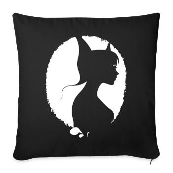 Gothic Girl Dark Fairytale Goth Occult Women Batc - Housse de coussin décorative 45 x 45 cm - noir - Devant