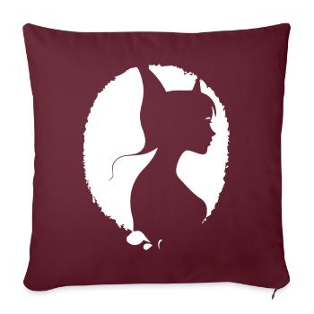Gothic Girl Dark Fairytale Goth Occult Women Batc - Housse de coussin décorative 45 x 45 cm - bordeaux - Devant