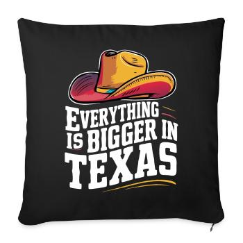 Texas State Texans Texas - Sofa pillowcase 17,3'' x 17,3'' (45 x 45 cm) - black - Front