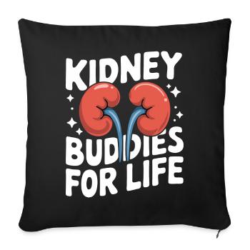 Kidney Donor Kidney Organ Donor - Sofa pillowcase 17,3'' x 17,3'' (45 x 45 cm) - black - Front