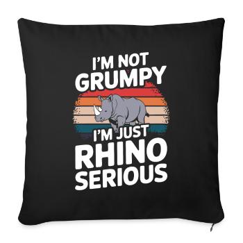 Rhinocéros Rhinocéros - Housse de coussin décorative 45 x 45 cm - noir - Devant