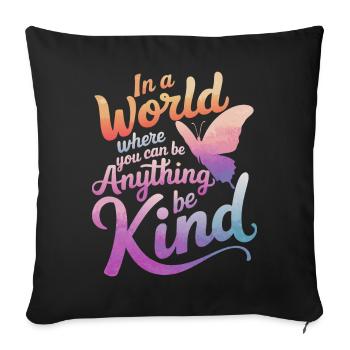 Butterfly Monarch Butterfly Colorful Butterflies - Sofa pillowcase 17,3'' x 17,3'' (45 x 45 cm) - black - Front