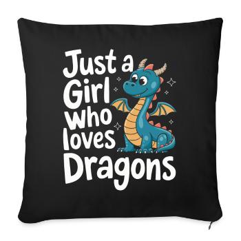 Dragon Mystique Dragon Fantasy - Housse de coussin décorative 45 x 45 cm - noir - Devant