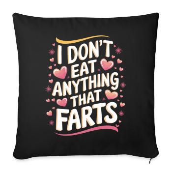 Végétarien Végétalien Végétarien Végétarien - Housse de coussin décorative 45 x 45 cm - noir - Devant