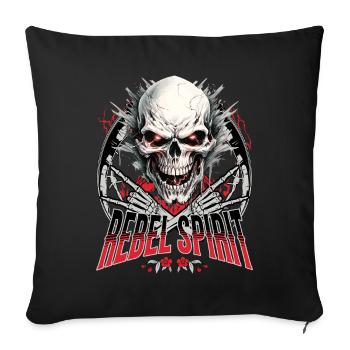 Skull Skull Skeleton Motorcycle Biker Gang - Sofa pillowcase 17,3'' x 17,3'' (45 x 45 cm) - black - Front