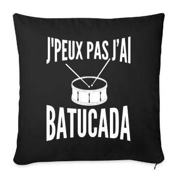 Batucada | Percussion | Samba - Housse de coussin décorative 45 x 45 cm - noir - Devant