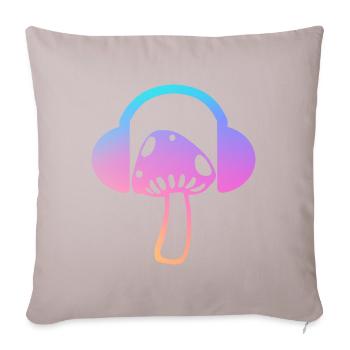 Psytrance Festival Gift - Sofa pillowcase 17,3'' x 17,3'' (45 x 45 cm) - light taupe - Front