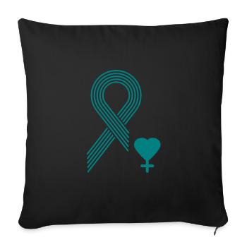 No Longer Silent, Sexual Assault Awareness Month - Sofa pillowcase 17,3'' x 17,3'' (45 x 45 cm) - black - Front